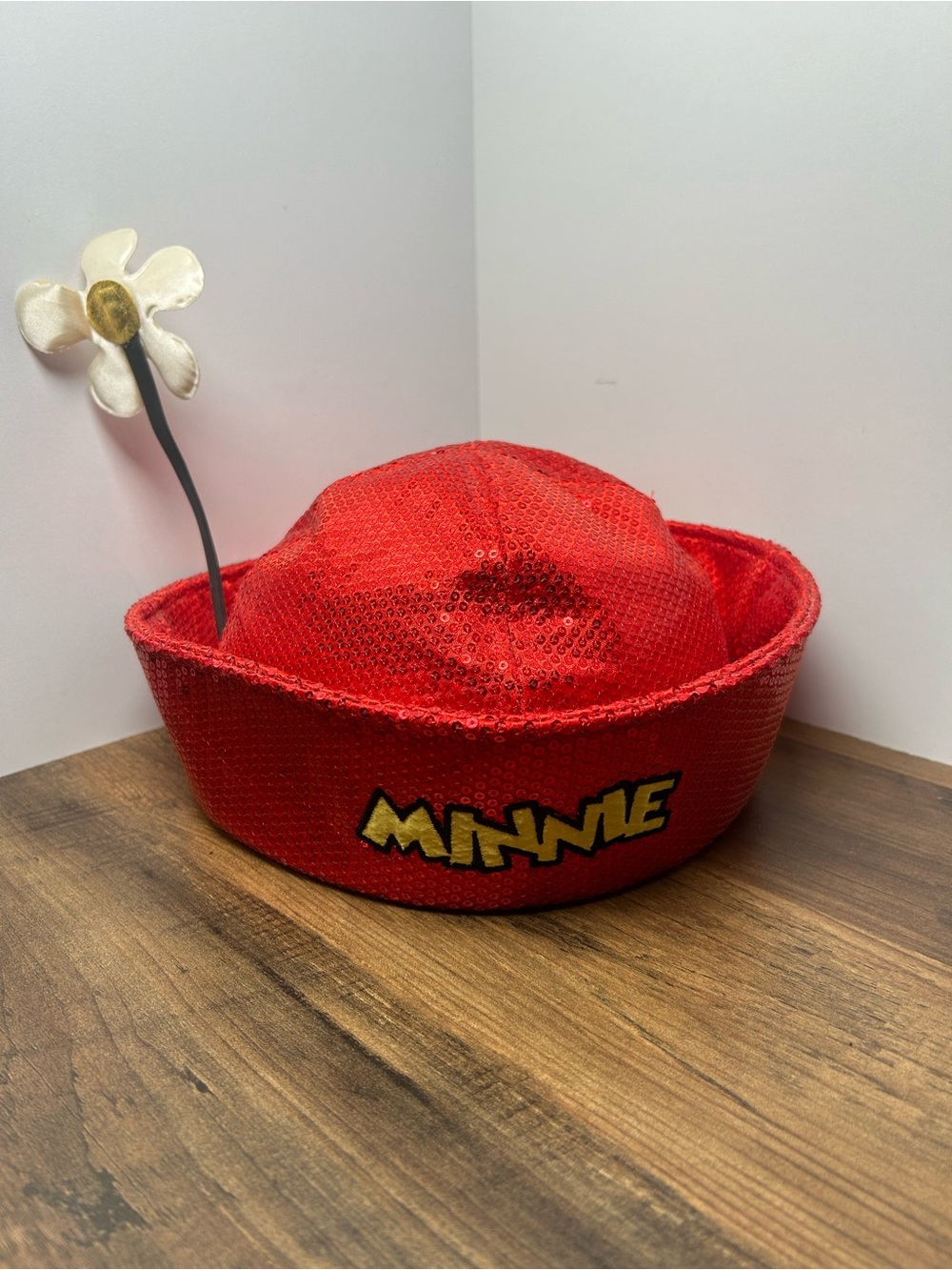 Disney Parks Minnie Mouse Sequin Retro Hat Adult Size Rare